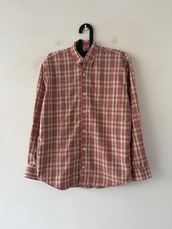 Rose beige check shirt