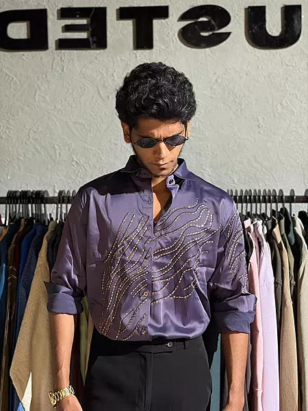 Amethyst flow designer shirt