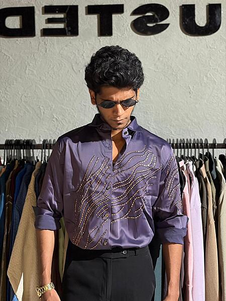 Amethyst flow designer shirt