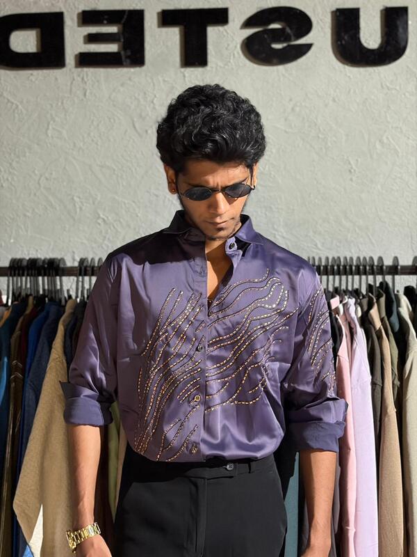 Amethyst flow designer shirt