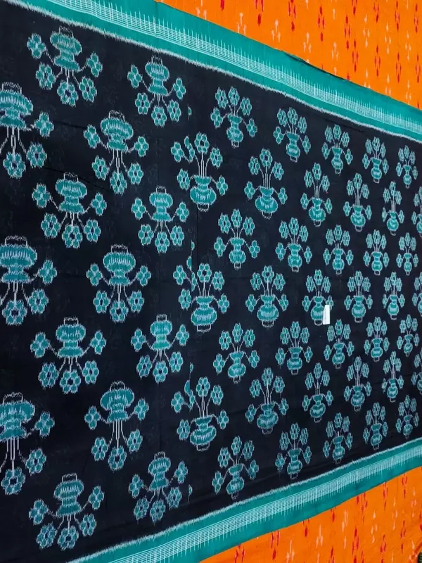 GAMLA BANDHA SAREE-BLACK