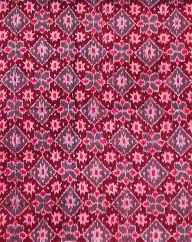 3D MINI STAR BAPTA FABRIC-MAROON