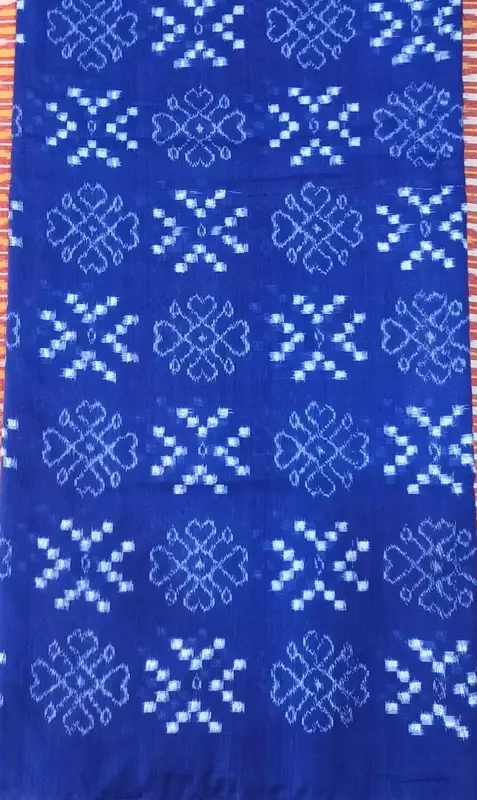 FLOWER JHUTI SAKTA FABRIC-BLUE