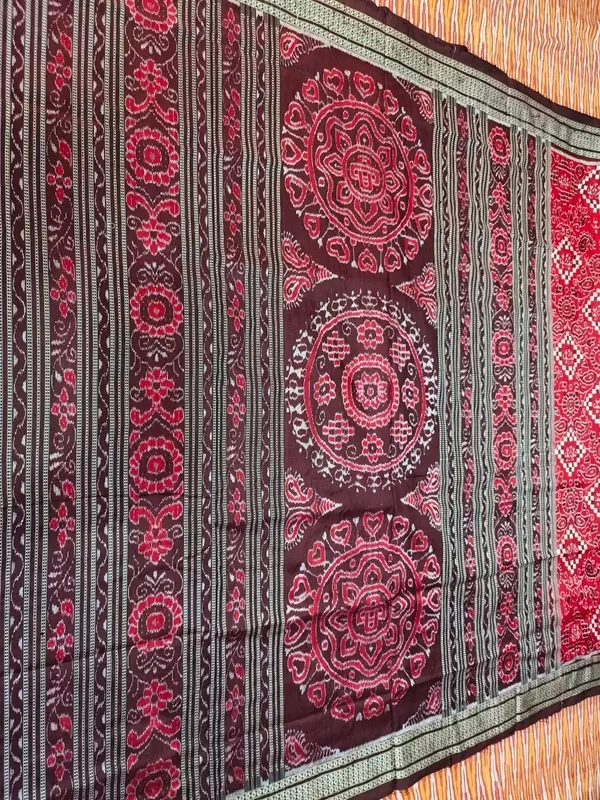 9 Kuthi Sakta Silk Saree-Maroon