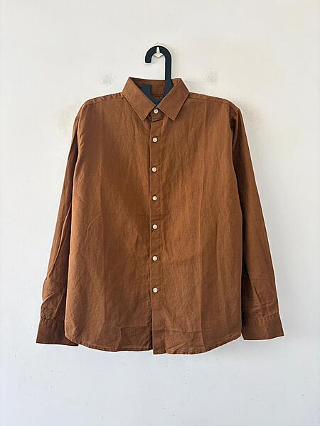 Dusty chestnut linen shirt