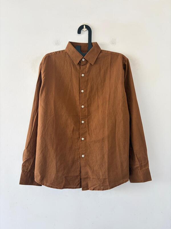 Dusty chestnut linen shirt