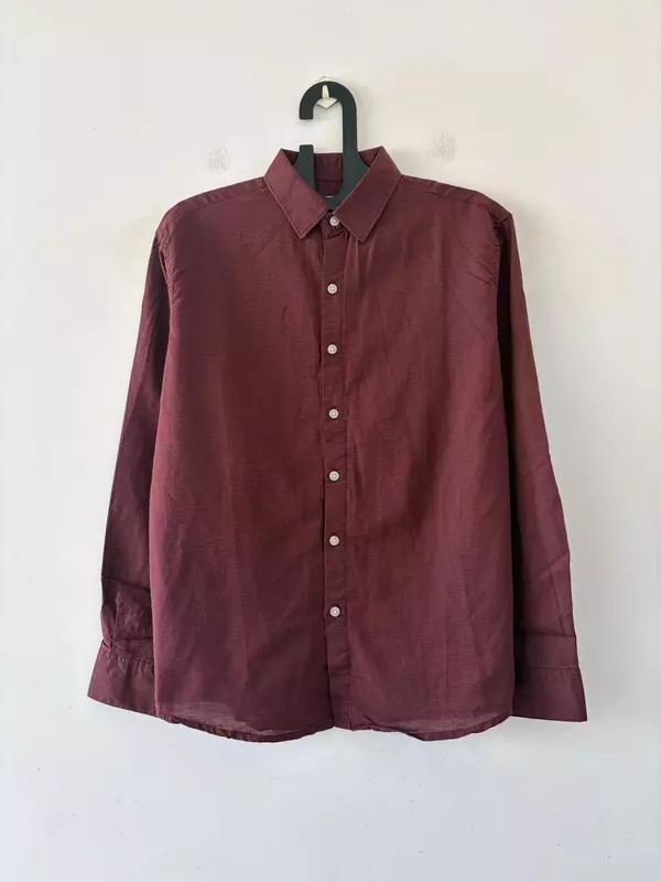 Garnet maroon linen shirt