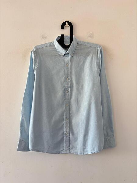 Pale azure linen shirt