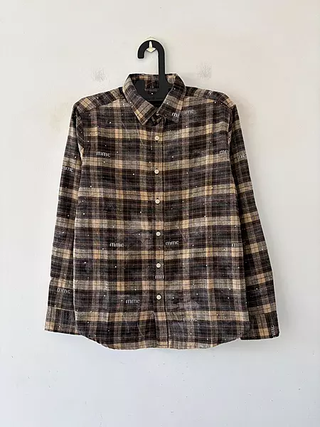 Mocha sand check shirt