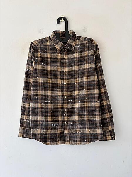 Mocha sand check shirt