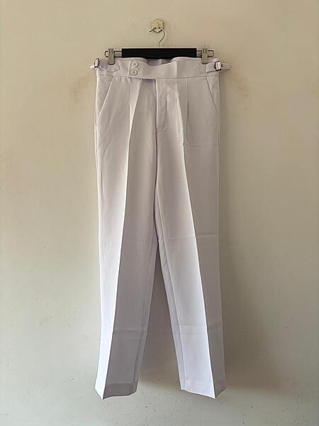 Pure white gurkha pants