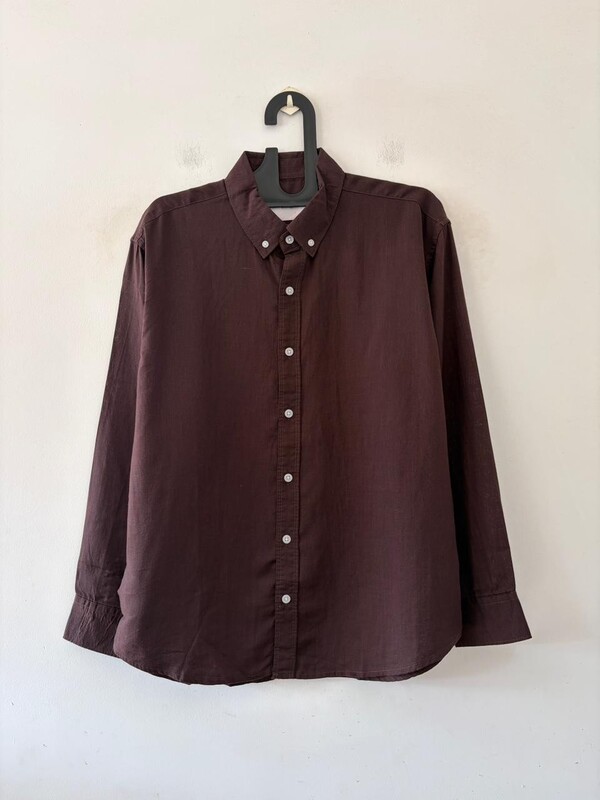 Espresso linen shirt