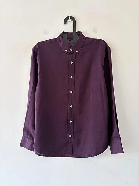 Plum mist linen shirt