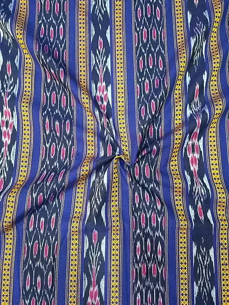 Kangala Maniabandha Fabric-Navy Blue