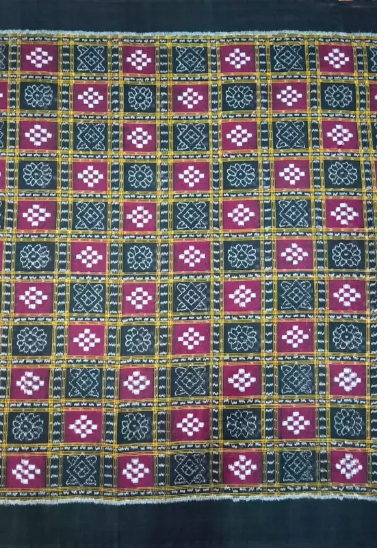 11 KUTHI SAKTA FABRIC-BLACK-MAROON