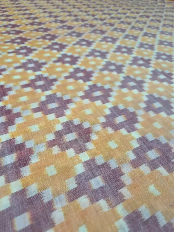 RANGIN SAKTA BANDHA FABRIC-LIGHT YELLOW PEACH