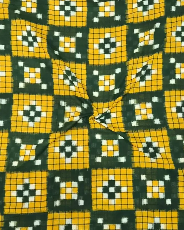 8 KUTHI SAKTA FABRIC-YELLOW-GREEN