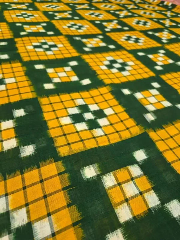 8 KUTHI SAKTA FABRIC-YELLOW-GREEN