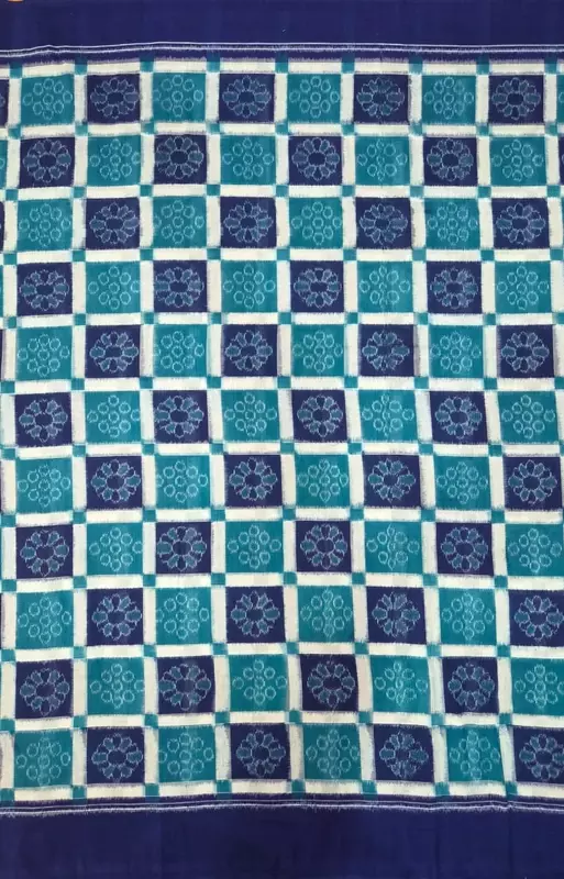 11 KUTHI FLOWER-SEAGREEN-BLUE