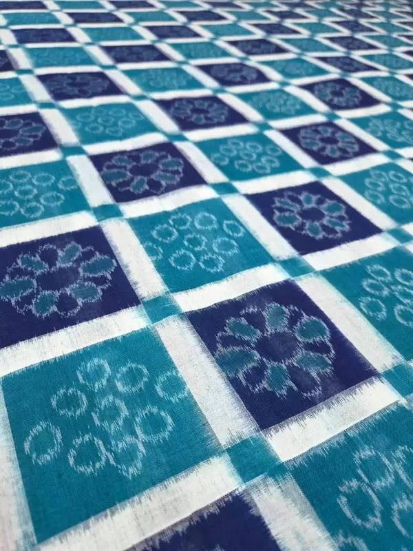 11 KUTHI FLOWER-SEAGREEN-BLUE