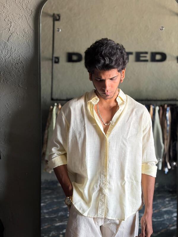 Lemon crest linen shirt