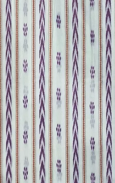 Ginia Sar Manibandha Fabric-White~Purple