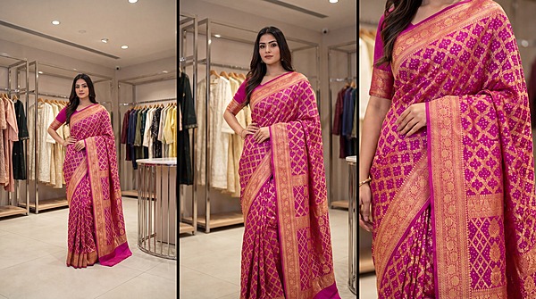 Kala Sanskruti All Over Pink Color Pure Banarasi Saree 6.5M Elegant Traditional Wear Graceful Pure Banarasi Saree Handcrafted Artistry for Woman