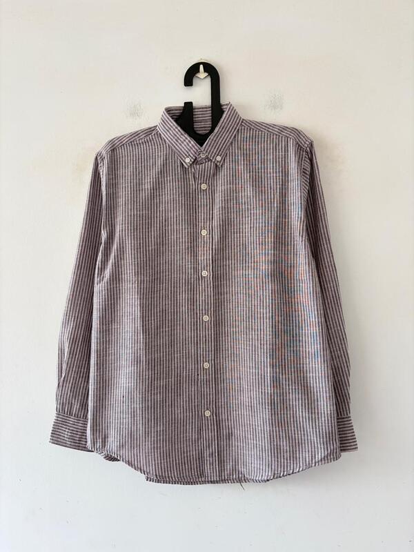 Dusty brown stripes shirt