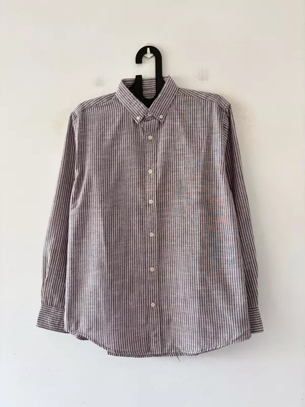Dusty brown stripes shirt