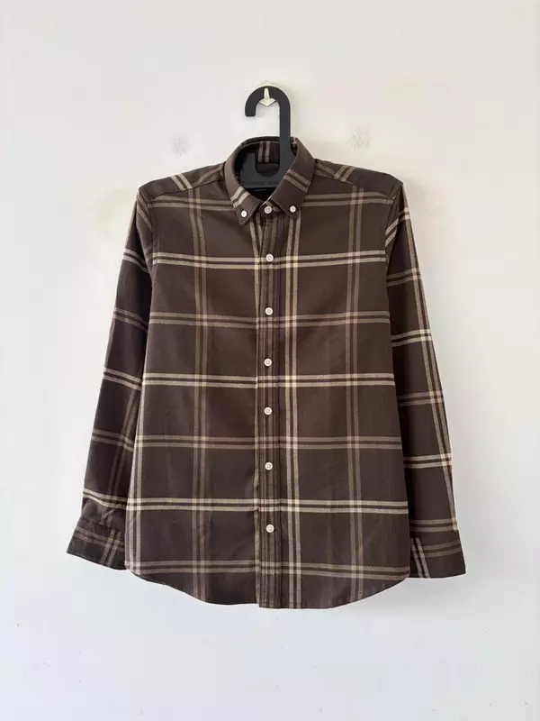Cocoa brown & sand flannels