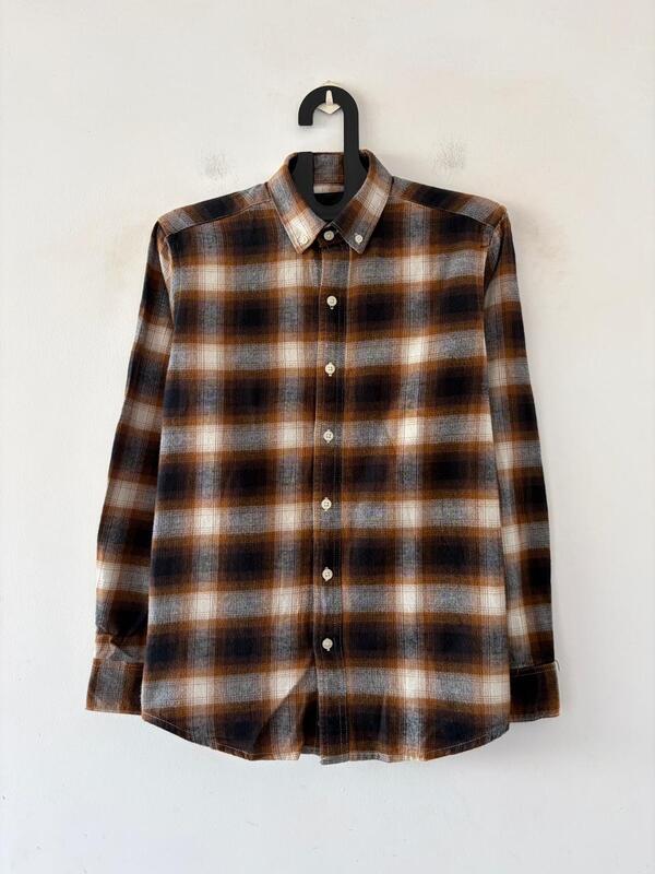 Burnt sienna & ash flannels