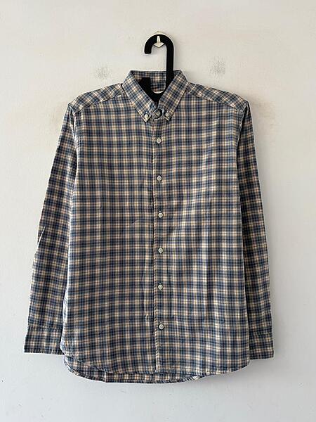 Slate blue & dune beige flannels
