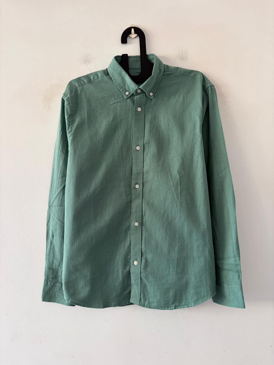 Sage drift linen shirt