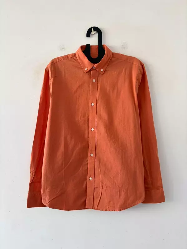 Rust ember linen shirt