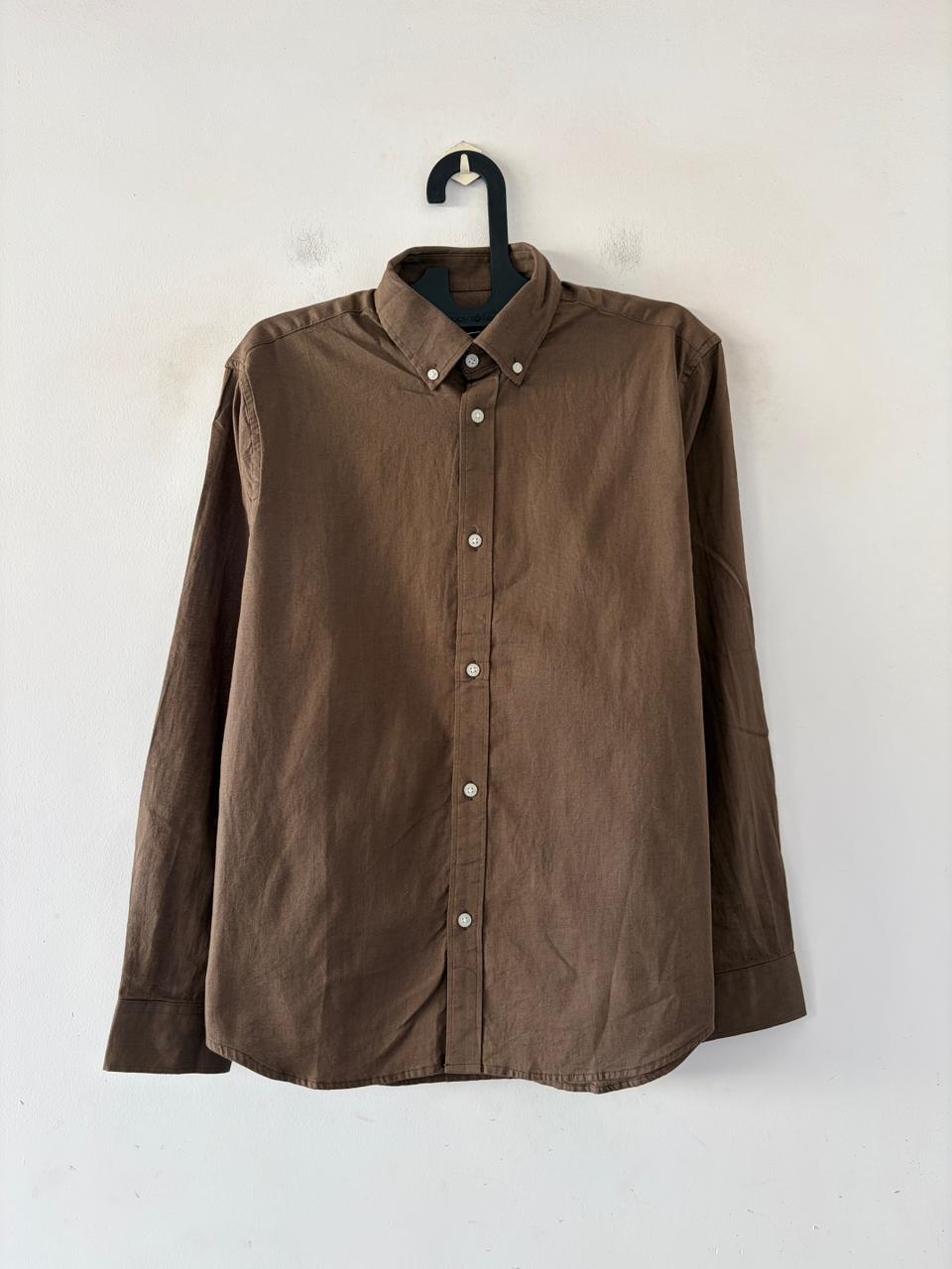 Cocoa earth linen shirt