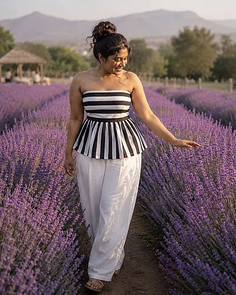 Dolly's Strapless Tube Top - Black & White Stripes