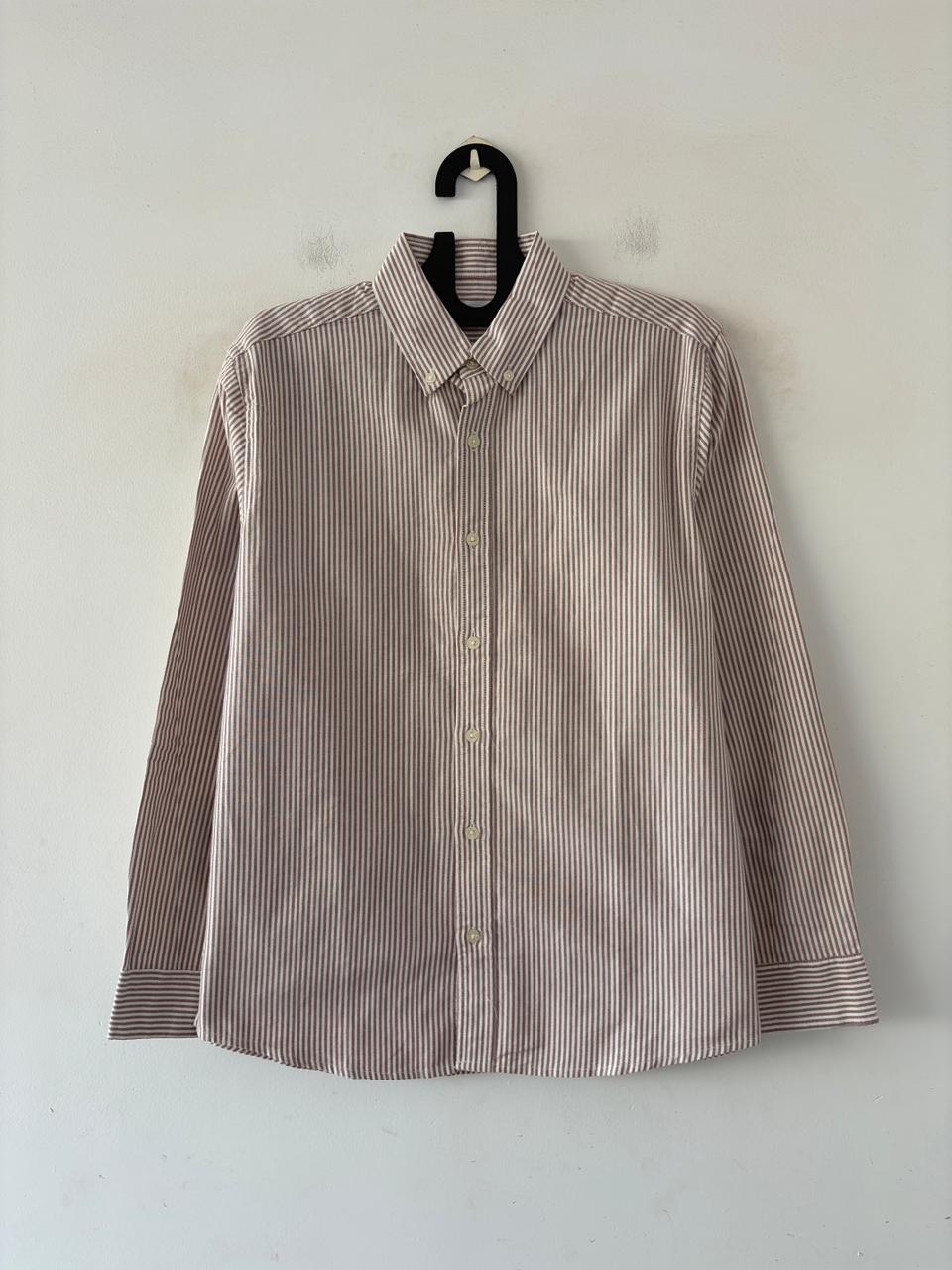 Beige oldmoney stripes shirt
