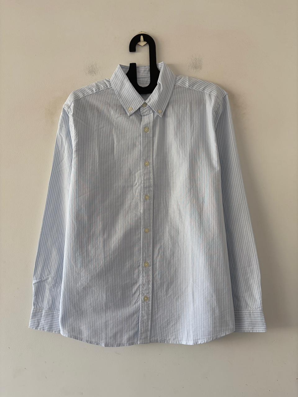 Ice blue oldmoney stripes shirt