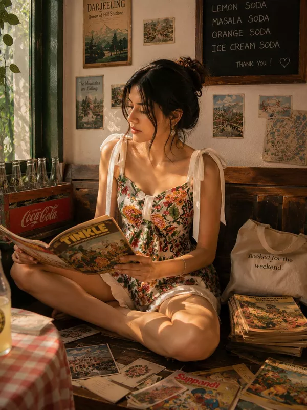 Yasmin's Tube Top - Scrunch & band + Button down - White & Flowers