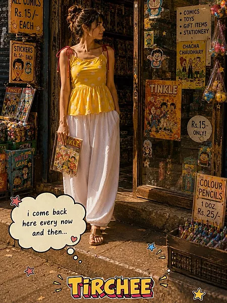 Fitoor's Gentle Scrunch Tube Top - Yellow Pop
