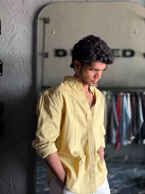 Mustard dust linen shirt