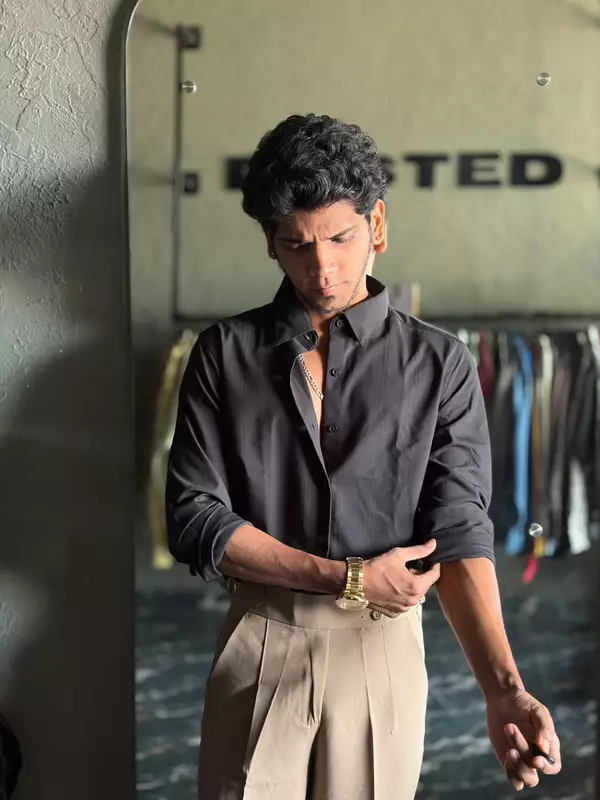 Noir luxe self-designer shirt