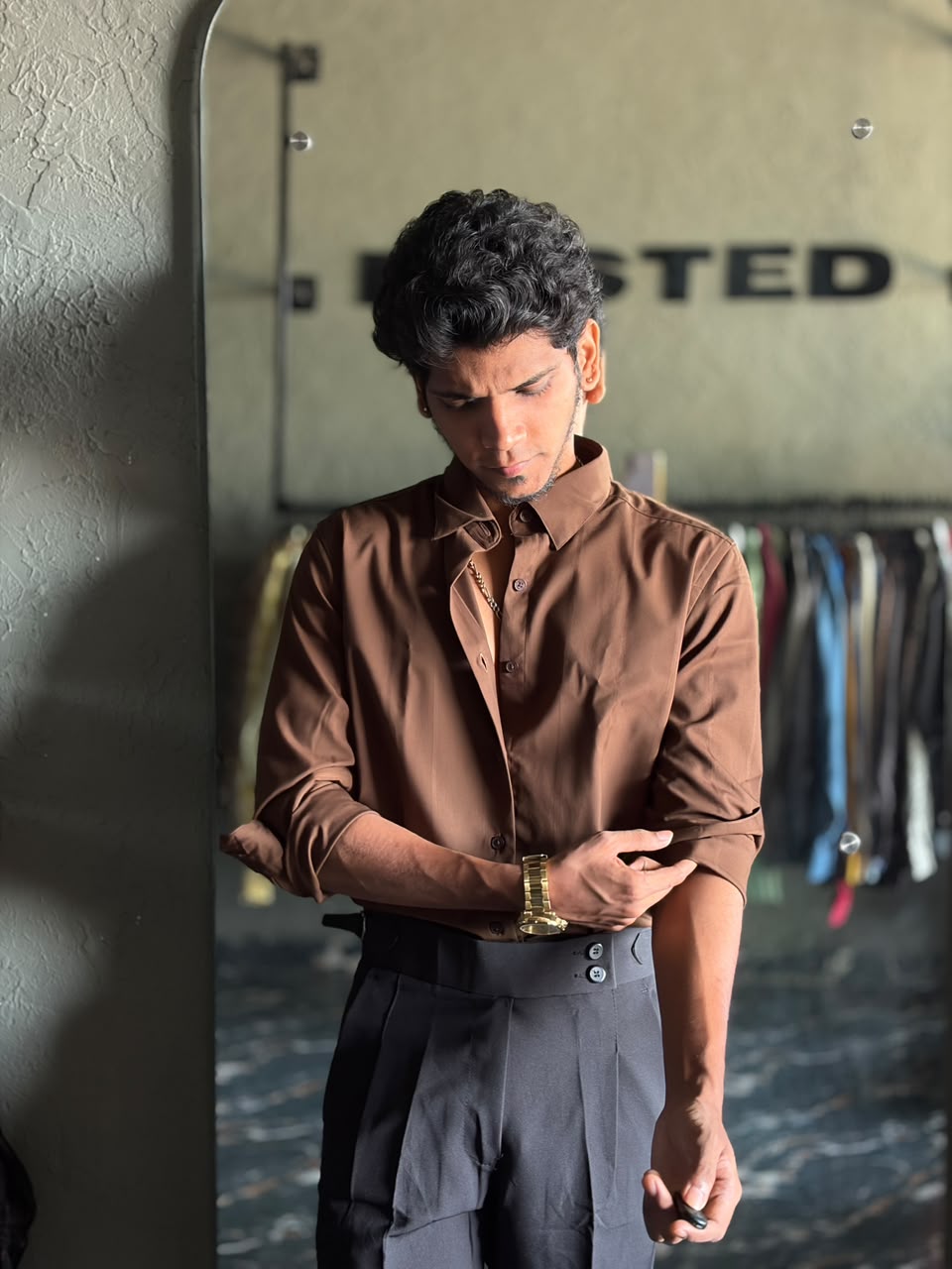Chocolate self-designer shirt