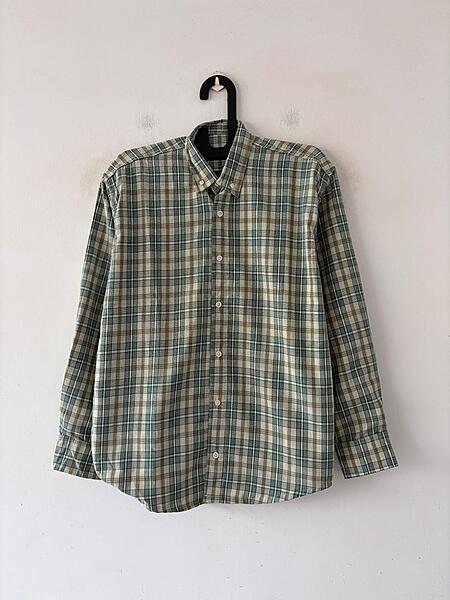 Sage ivory check shirt
