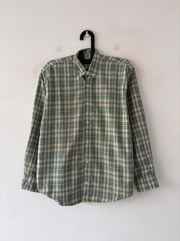 Sage ivory check shirt
