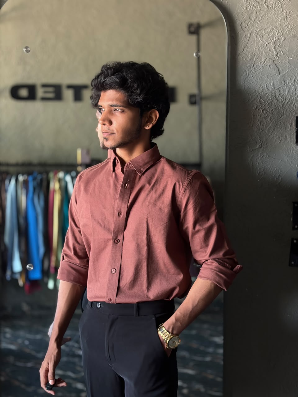 Sandstone oxford shirt