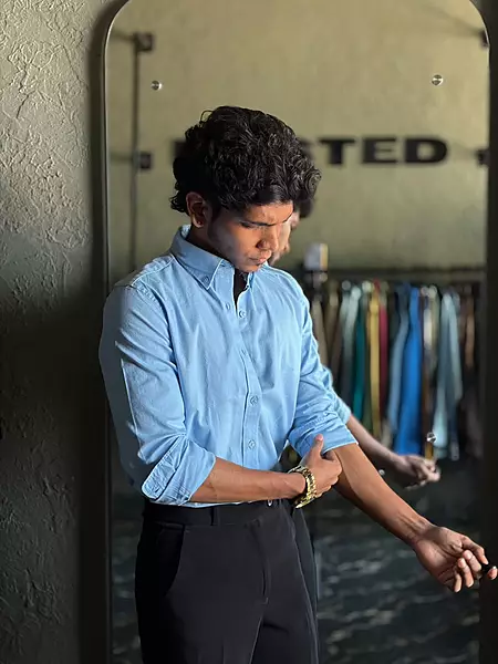 Sky mist oxford shirt