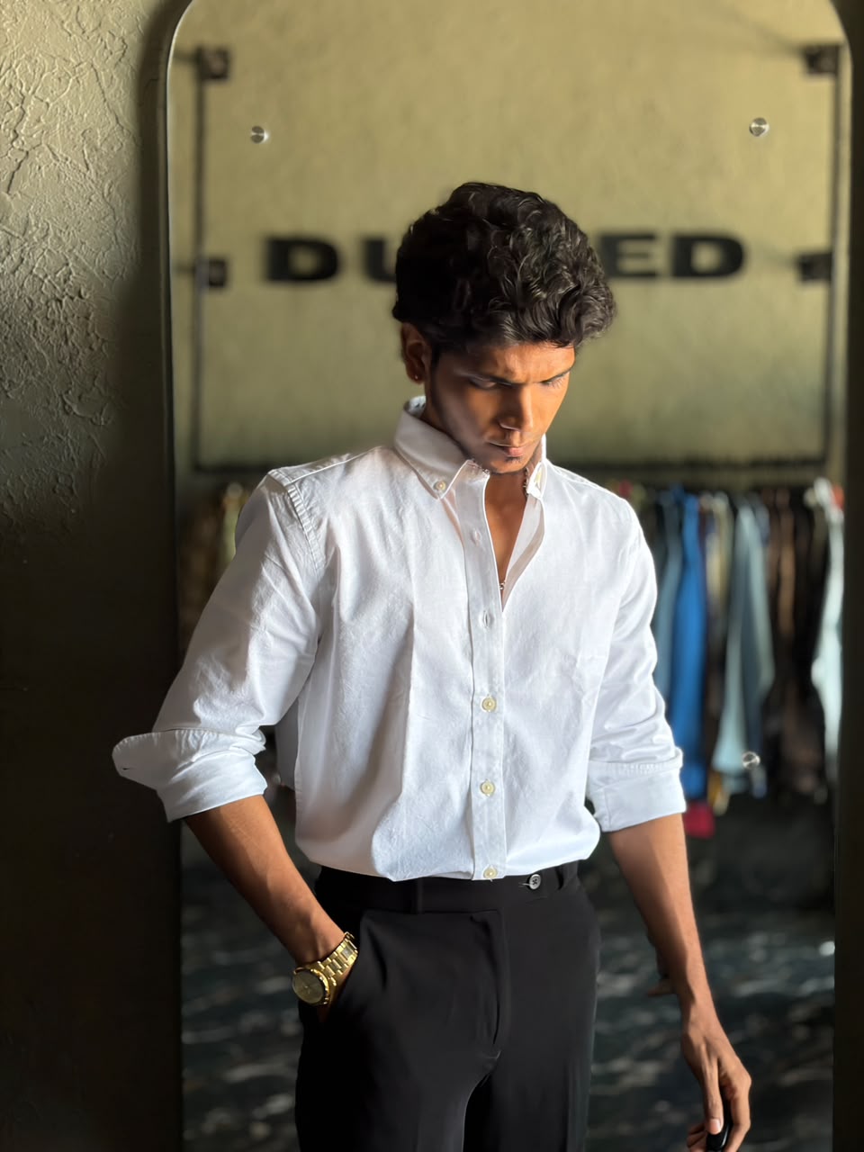 Frost white oxford shirt