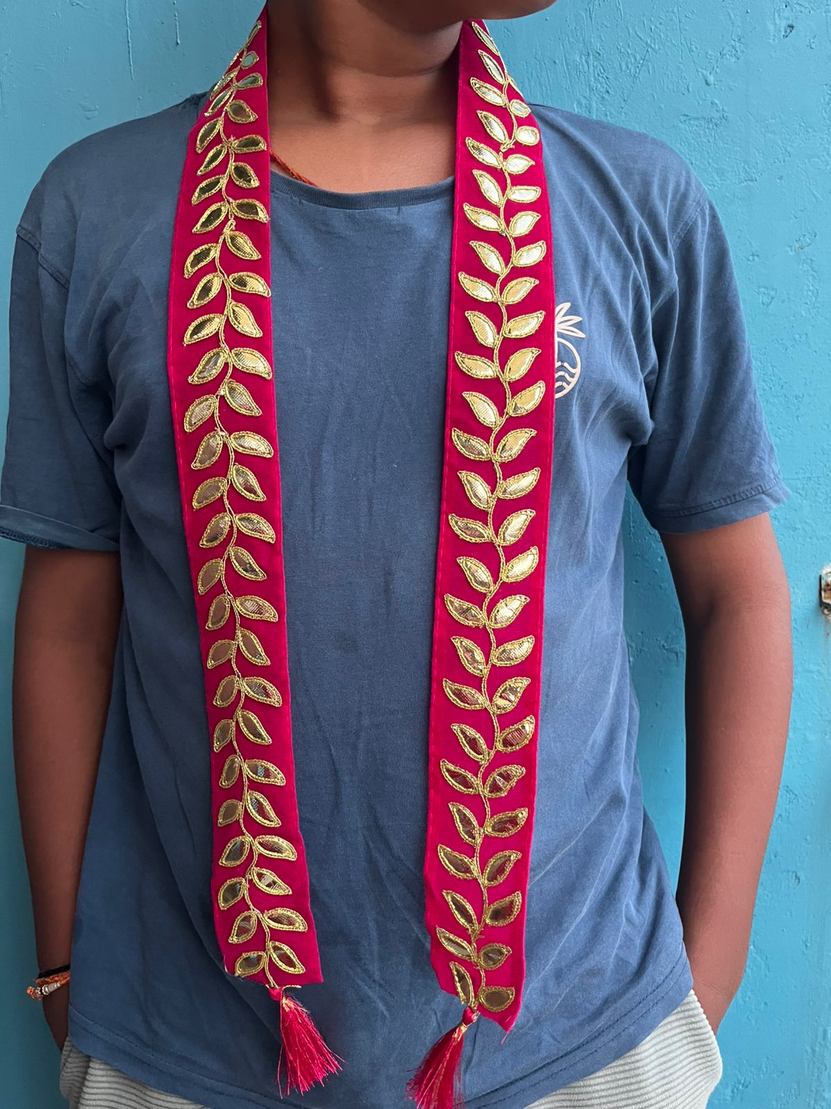 Velvet Welcome Swagat Dupatta for Barati