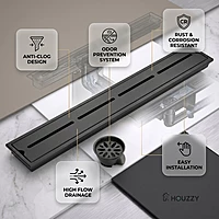 Slot Shower Drain Channel SS-304 (Black)